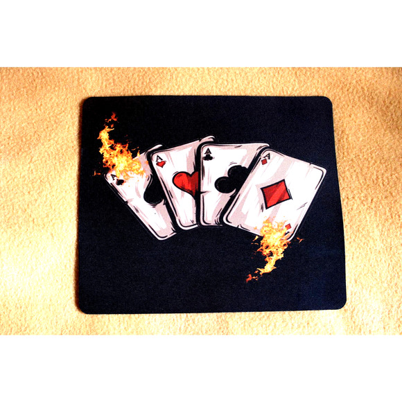 Brand New Poker Card Casino Aces High Quality Mouse Pad 9.25x8 in - Picture 1 of 4